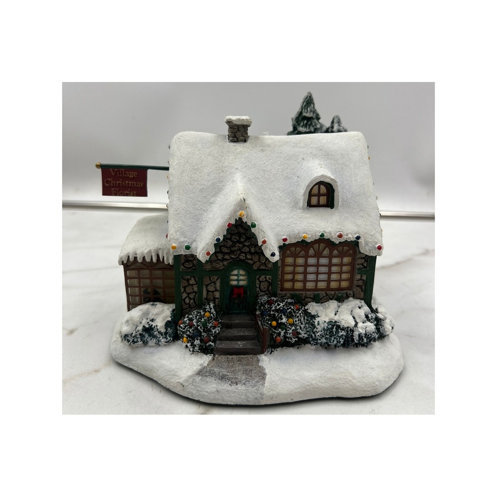 Thomas Kinkade Hawthorne Village Christmas Florist Sculpture A2248 Snow House